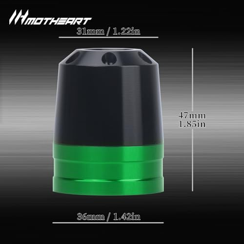 Motorcycle Handlebar End Weights For Ninja ZX-4RR 2023-2025 Heavy Duty Stainless Steel & Aluminum Bar Ends with Vibration Dampers Universal 8mm Fit Accessories (Green) - color: Green