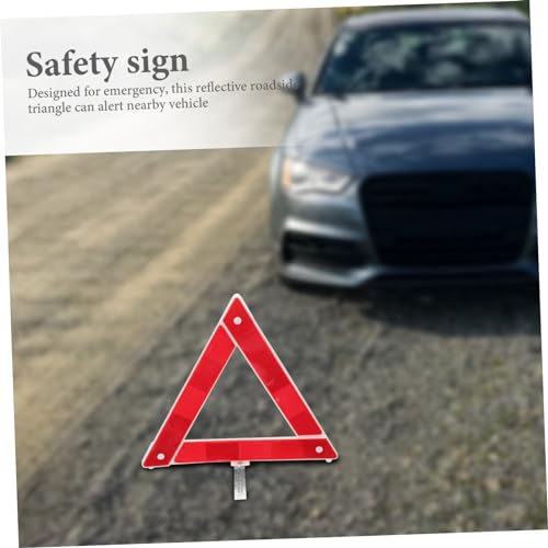 Folding Emergency Reflective Triangle for Roadside Safety Compact and Car Warning Sign Essential for Vehicles Motorcycles and Boats Portable Reflector for Easy Storage