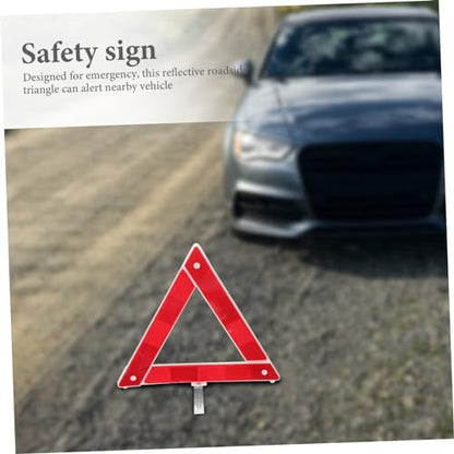 Folding Emergency Reflective Triangle for Roadside Safety Compact and Car Warning Sign Essential for Vehicles Motorcycles and Boats Portable Reflector for Easy Storage