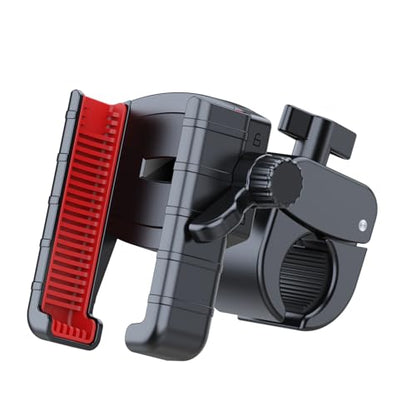 Bicycle Phone Holder Mount, Bike Motorcycle Handlebar Phone Mount Clamp ATV Scooter Phone Clip with One Hand Operation for iPhone Samsung 4.5-7" Smartphone, 360° Rotation