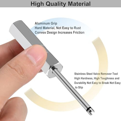 Magnetic Valve Core Removal Tool,Schrader Valve Stem Removal Tools Stem Puller, Great Stainless Steel Tire Valves Tool for Schrader Cores (4 Inch Length) - size: Schrader 1 PACK