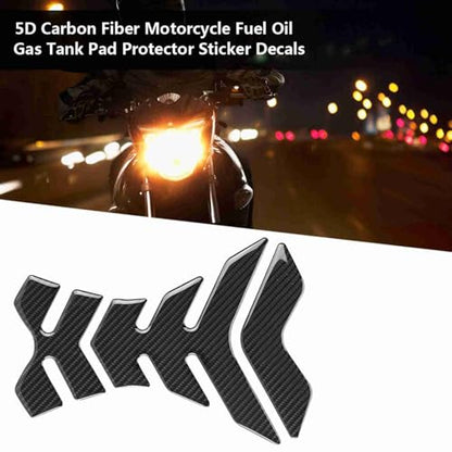 Carbon Fiber Pad Protector Motorcycle Gas Sticker Protector Decals Universal Motorcycle Tank Sticker Fuel Tank Protector Fit for Dukadi Aprilla Black