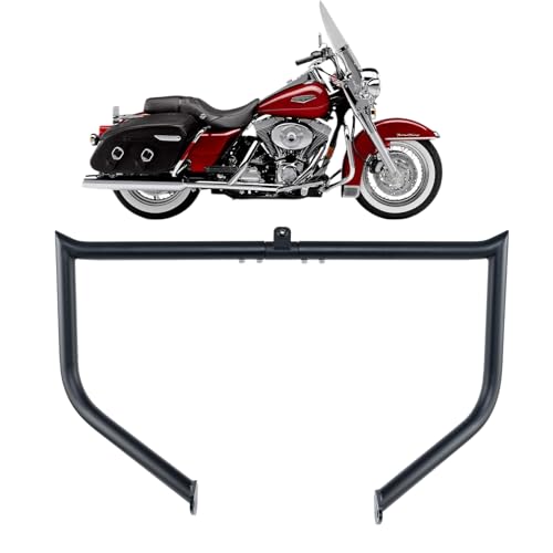 Kinglemc Crash Bar Engine Guard Highway Bar for Harley Davidson Touring Road King Street Glide Electra Glide CVO and Trike Models 97-08 (Black-Update) - color: Black-D