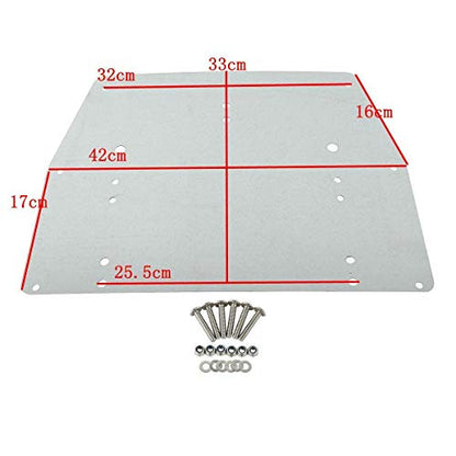 TCMT 5.5" Razor Motorcycle Trunk Box Backrest Pad Solo Mounting Rack Metal Base Plate Fit For Harley Touring 2009-2013 Road Glide Road King Street Glide Pack - color: Black Lacthes Trunk+Pad+Black Solo Rack+Plate
