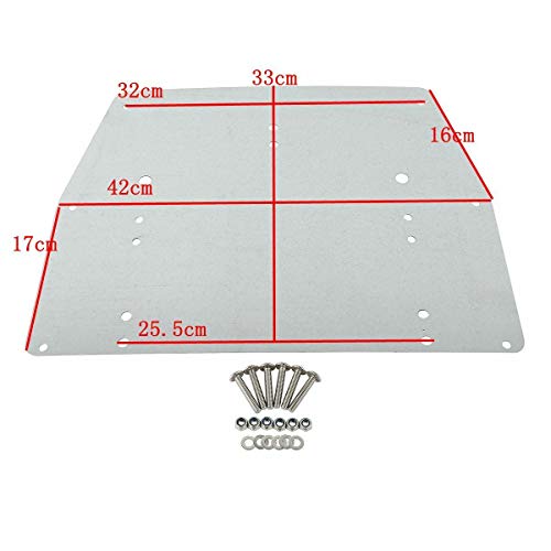 TCMT 5.5" Razor Motorcycle Trunk Box Backrest Pad Metal Base Plate Fit For Harley Touring 2009-2013 Road Glide Road King Street Glide Pack - color: Chrome Lacthes Trunk+Backrest+Plate