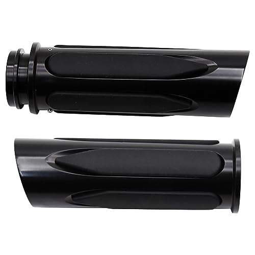 Electronic Throttle Control Grips, Replacement for Harley Davidson Touring, Softail, Dyna Models (Road Glide, Street Glide, Road King, Electra Glide, Fat Boy) - color: Black