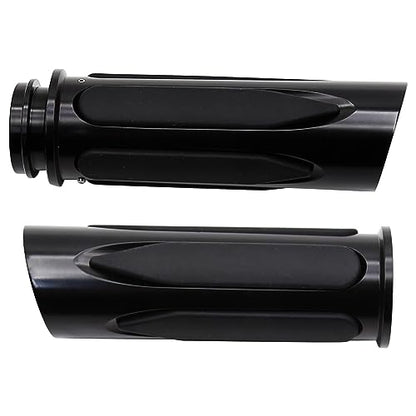 Electronic Throttle Control Grips, Replacement for Harley Davidson Touring, Softail, Dyna Models (Road Glide, Street Glide, Road King, Electra Glide, Fat Boy) - color: Black