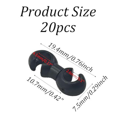Black Bike Cable Clips - color: Black