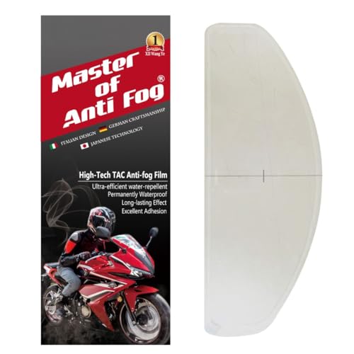 XII WY Universal Motorcycle Full Face Helmet Shield Anti Fog Film,Clear Ultra Thin Visor Lens Insert Fog Resistant Waterproof Sticker - color: Clear Ultra Thin, size: full face anti-fog film