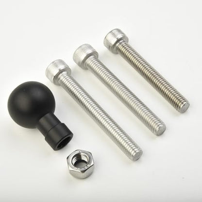Motorcycle Handlebar Clamp Base with 1 Inch Ball for RAM Mounts B-367U, M8 Threaded Bolt Adapter, Aluminum Alloy GPS Bracket Holder for Top Clamp Phone