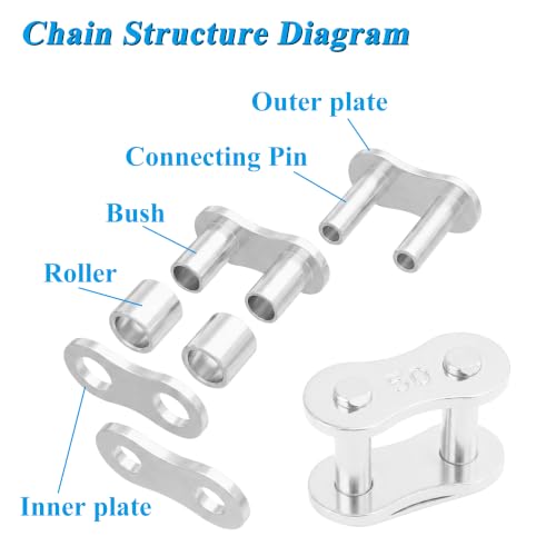 530 X-Ring 120 Links Drive Chain Universal Kit for 50/70/90/110/125/196/212cc Engines Fits SSR TaoTao Coolster Baja ATVs Mini Bikes Dirt Bikes Go-Karts and Includes Chain Breaker Tool