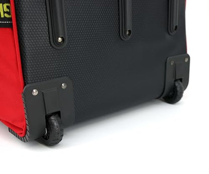 Lightning X Premium Rolling Firefighter Turnout Bunker Gear Bag w/Wheels, Retractable Handle, Fully Molded 3 Colors - color: Red
