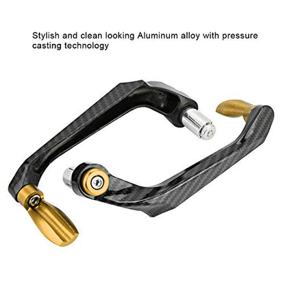7/8inch Universal 22MM CNC Handlebar Brake Clutch Lever Hand Guard Protector for Motorcycle (Gold)