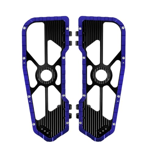 Motorcycle Front Rear Floorboard Footboard Fit For Harley Touring Road King Road Glide Street Glide Electra Glide Ultra Limited 1984-2025 (Blue Rider Footboards) - color: Blue Rider Footboards