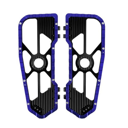 Motorcycle Front Rear Floorboard Footboard Fit For Harley Touring Road King Road Glide Street Glide Electra Glide Ultra Limited 1984-2025 (Blue Rider Footboards) - color: Blue Rider Footboards