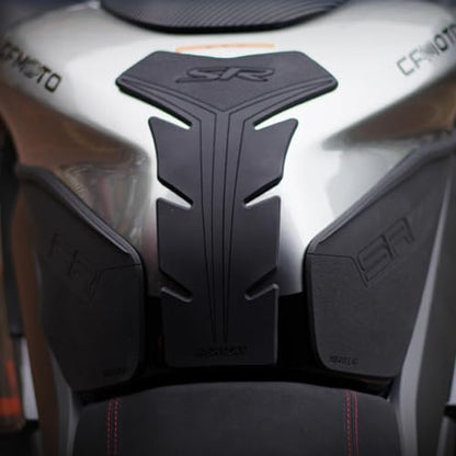 Motorcycle Tank Pad,Motorcycle Fuel Tank Protector,Gas Tank Decals Compatible With CFMOTO 450SR CF MOTO SR450 450 SR(Black) - color: Black