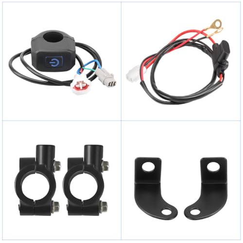 Led Light Bar Motorcycle Headlight Kit Small LED Light Bar for KLX110 YFZ450 CRF110 YZ250F CRF250F TTR110 XR150L for Taotao Apollo Honda ATV 4 Wheeler Dirt Bike Motocross 60W fit 7/8" Handlebars - color: Standard Switch