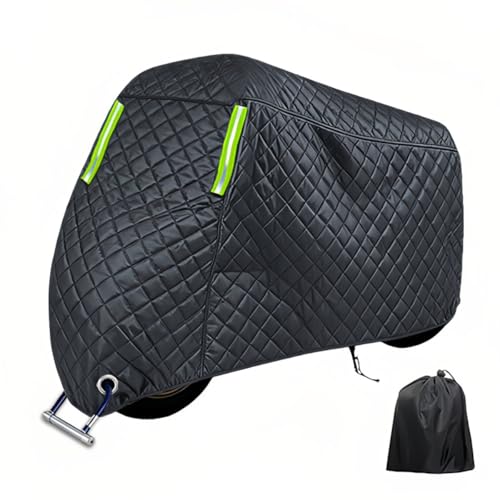 Motorcycle Cover for Aprilia Dorsoduro 750, Thickened Anti-Hail Motorbike Covers for Outside Storage with Lock Holes All-Weather Protect from Snow, rain, dust, and Sun - color: Black, size: For Dorsoduro 750
