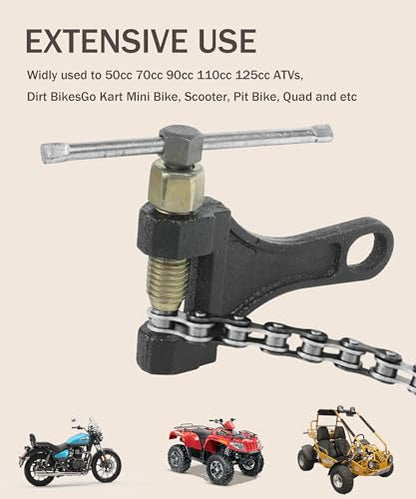 bylikeho Chain Breaker,Chain Breaker Riveting Tool,Motorcycle Chain Breaker,Car Accessories Chain Tool for Dirt Pit Bike ATV Motorcycle Bicycle Chain Break #420 428 520 525 528 530, 1360CLQ001