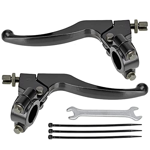 FVRITO 7/8" 22mm Universal Clutch Brake Handle Levers Perch for CRF50 CRF70 CRF80 CRF100 CRF150 XR50 XR80 XR100 ATC 200m Pit Dirt Bike Motor Motocross Motorcycle Baja Mini Bike MB200 Left and Right - color: Black