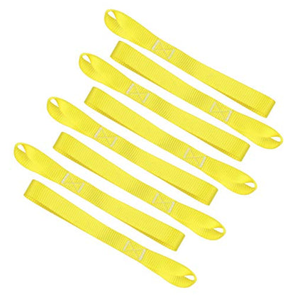 Soft Loop Tie Down Straps 1800Lbs Load Capacity, Tie Down Loops for Securing ATV UTV Motorcycles Scooters Dirt Bikes Lawn Garden Equipment Yellow (8 Pack) - color: yellow-8Pack