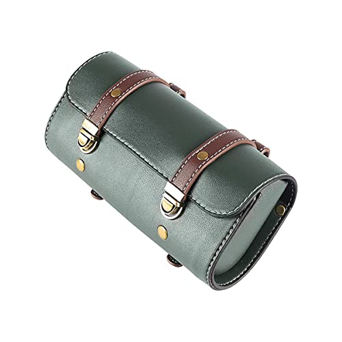 YIBO Motorcycle Fork Bag Quick Release Bag Side Bag Waterproof Universal Tool Bag American Bicycle Side Bag Leather Small Tool Bag (Green 2) - color: Green 2