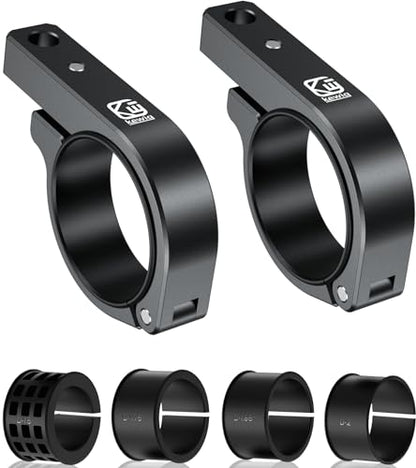 BRCOVAN 2PCS, Metal Light Bar Mounts, Off-Road LED Light Mounting Bracket | Fit for Round Rails / Roll Cage Bars 1.5" 1.75'' 1.85" 2'' 2.1" in Diameter, for Motorcycle ATV UTV Car Boat Truck