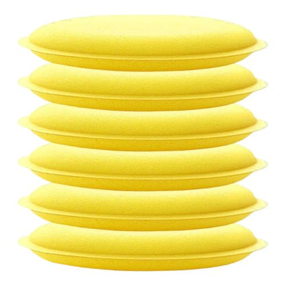 Car Wax Applicator Pads, 3.93 Inch Soft Buffing & Detailing Foam Pads, Round Sponge Fine Polishing Pad, Auto Cleaning Tool for Applying Waxes, Polishes & Dressings (6PCS) - size: 6PCS