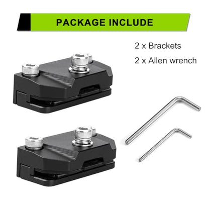 Ditch Light Brackets Hood Mount - 2PCS Universal LED Light Bar Mounting Brackets Hood Hinge Pillar Pod Fog Light Mounts Clamp M6 for Car Truck Off-Road Accessories No Drilling CNC Aluminum Black
