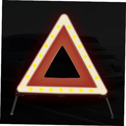 VALICLUD 1Pc Triangle Warning Sign Reflective Emergency Symbol for Vehicles Collapsible Design for Easy Essential Automotive Roadside Safety Kit