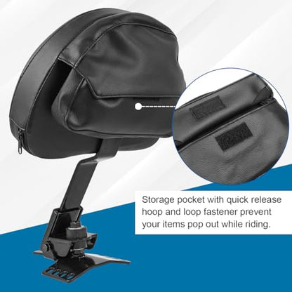 Motorcycle Adjustable Plug-in Driver Backrest Compatible with for Harley Touring Models Road King Street Glide Road Glide Electra Glide 1997-2024 Rider Backrest - size: C Style