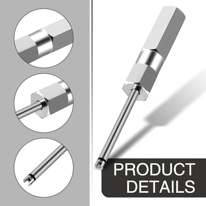 1 PC Auto Valve Core Wrench, American Inner Tube Air Nozzle Deflation Adjustment Wrench, Valve Stem Puller Repair Modification Accessories, Suitable for Cars, Bicycles, Motorcycles (Silver)