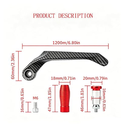 Motorcycle Brake Lever Guards for Indian Scout Bobber 2017–2026, CNC Aluminum Alloy Lever Protector, Carbon Fiber Style Handguard, 7/8" 22mm Handlebar Protection - color: Red