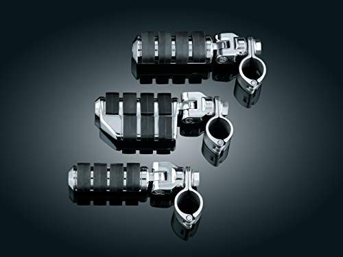 Kuryakyn 8033 Motorcycle Foot Control Component: Large ISO Pegs with Mounts and Magnum Quick Clamps for 1-1/4" Engine Guards or Tubing, Chrome, 1 Pair - size: Large
