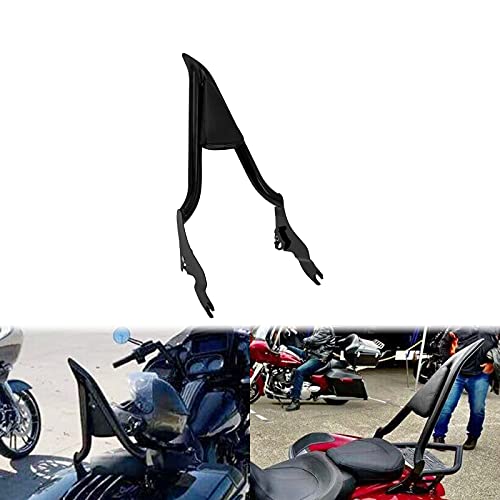 Motorcycle 22" Sissy Bar, Integrated Passenger Backrest Fit For Harley Touring Road King Street Glide Road Glide 2009-2025 Black - color: Black, size: 22"-Integrated