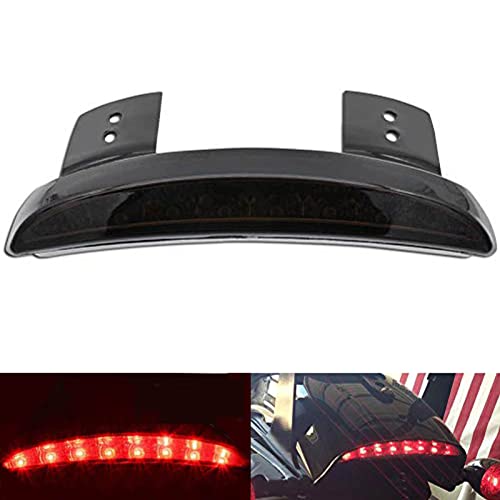 1PC Motorcycle Tail Light Chopped Rear Fender Edge LED Brake Light License Plate Light Stop Running Light for XL 883N 1200N XL1200V XL1200X (Smoke Shell) - size: NO.1-Smoke Shell