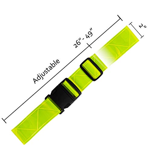 2-4 Pack - Reflective Glow Belt Safety Gear, Pt Belt, for Running Cycling Walking Marathon Military - style: 4 Pack