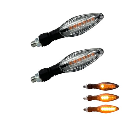 LED Sequential Turn Signal Light E-MARK Vehicle Inspection 2pcs set Motorbike Universal High brightness Winker DC12V (Clear / 2pcs, Model 2 PRO) - color: Clear / 2pcs, size: Model 2 PRO