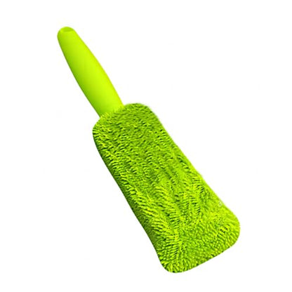 Premium Car Cleaning Tools - Wheel Tire Brush & Microfiber Twist Braided Cloth, Essential Auto Detailing Accessories for Spotless Shine (2, Green+Blue) - color: Green+Blue