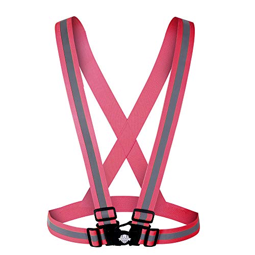 Dazonity High Visibility Safety Vest,Lightweight,Adjustable & Elastic Vest,Hi Vis Reflective Strips, Fit for Men & Women, Construction,Cycling, Runnning, (Fuschia) - color: Pink-1pack