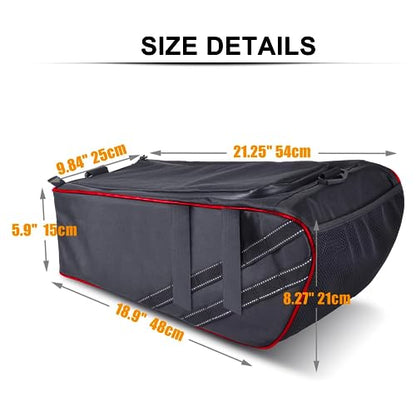 Under Seat Bag Compatible with Honda Ruckus 2010-2025 Accessories, Water-Resistant Scooter Side Frame Storage Bag with Shoulder Strap - Red Trim - color: Red