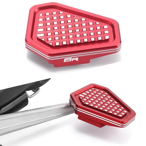 Modeer Motorcycle Widening Foot Brake Pedal Extension Compatible with Ninja ZX-6R (2015-2025) Enlarge Anti-Slip Peg Extender Plate zx6r Accessories (red) - color: red, size: ZX6R
