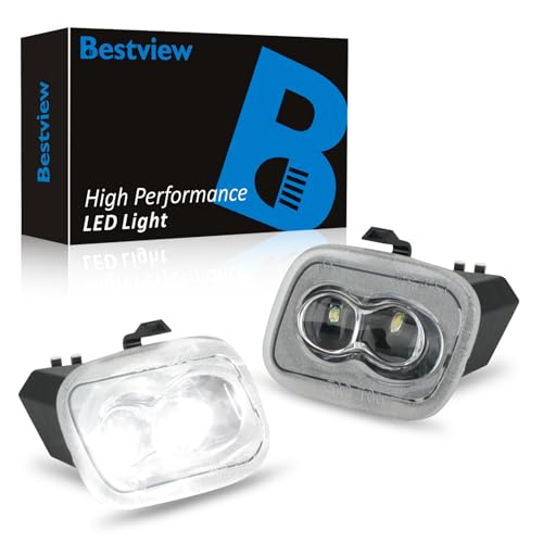 Bestview LED Side Mirror Puddle Light Lamp Assembly Compatible with Ford 2015-2021 F-150 2017-2021 F-250 F-350 Super Duty Under Mirror Puddle LED Lamp 6000K White Pack of 2 - color: for 2015-2021 Ford F-150 Side Mirror Puddle Light