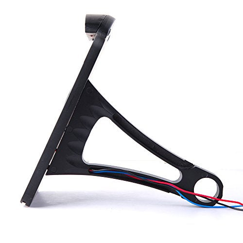 Motorcycle Bobber Custom Side Mount License Plate Frames Brake Tail Light Chrome - color: Black