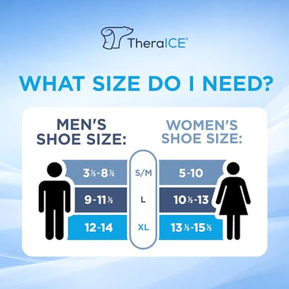 TheraICE Ankle Ice Pack Wrap for Swelling & Sprained Ankle Brace for Women Men, Cold Therapy Foot Heel Spur Support Compression Socks, Plantar Fasciitis & Achilles Tendonitis Sore Feet Pain Relief - size: Large, style: Original