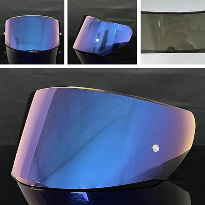 Assault Helmet Visor,Motorcycle Helmet Shield Replacement UV Protection Windshield Compatible With Assault,Stream,Rapid,Storm,FF320,FF328,FF353,FF800(Blue) - color: Blue