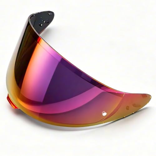 Shoei RF-1400 Helmet Visor Replacement for X15 CWR-F2 RF-1400 Z8 NXR2, CWR-F2 Shield Windshield Anti-Scratch UV Protection (Purple Red Gold) - color: Purple-red Gold
