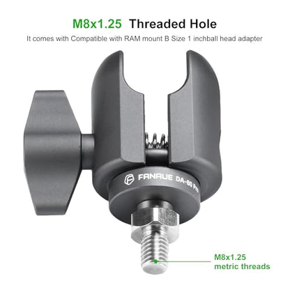 FANAUE Single Socket Arm with M8x1.25 Metric Thread Compatible with RAM Mounts B Size Double Socket Arm.for RAM Mount 1" Ball Head and Motorcycle Phone Holder