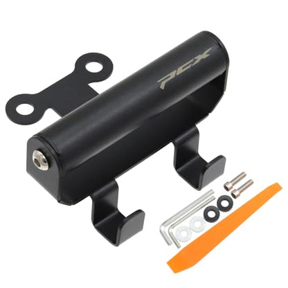 for PCX160 PCX 160 2025 2026 Motorcycle Helmet Hook Holder Foldable Handlebar Hooks Helmet Hanger Navigation Stand (B with Logo)