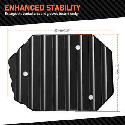 Compatible with KAWASAKI Vulcans S 650 VN650 2015-2024 VULCANS CAFE 2023-2024 Motorcycle Accessories Side Stand Plate Pad Kickstand Extension Enlarge Pad Foot Pegs (Grey) - color: Grey